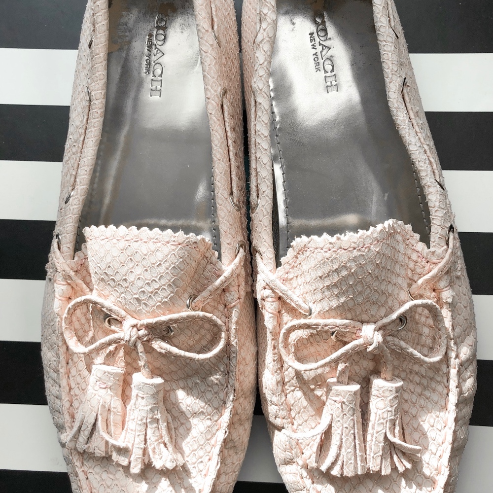 Coach Nadia Tassel Leather Driving Loafers